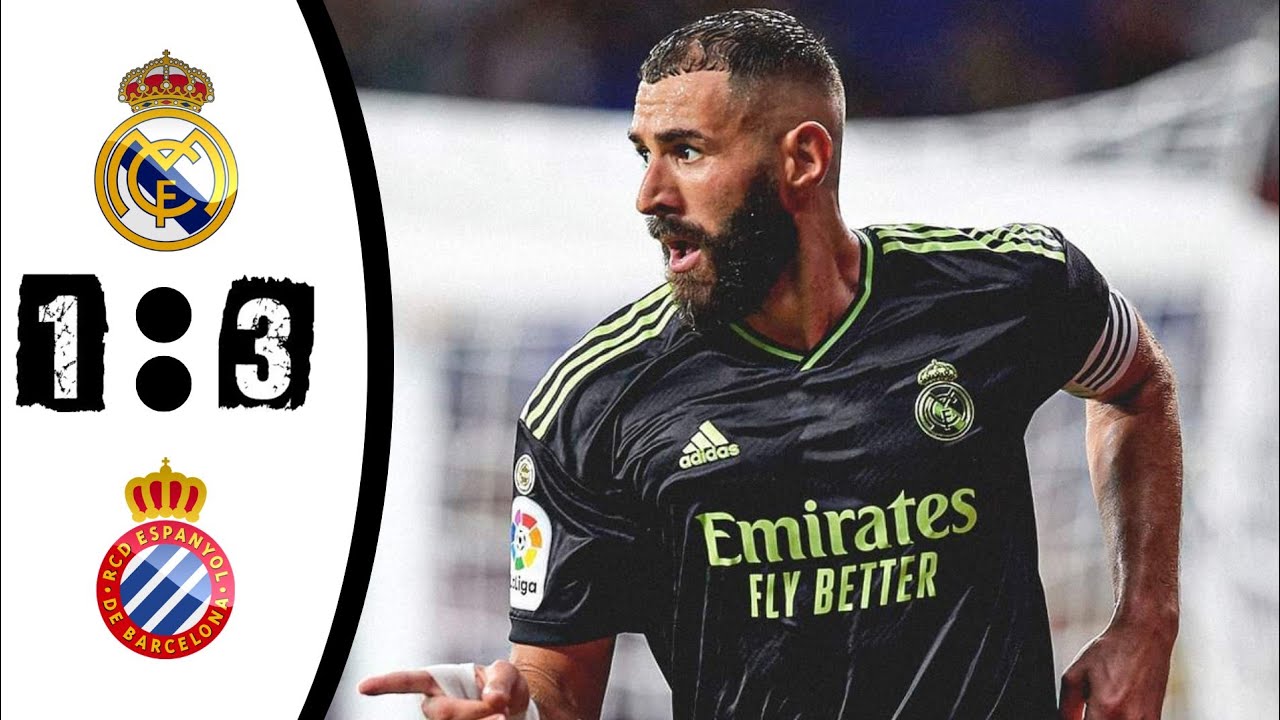 ملخص مباراة مدريد و اسبانيول اليوم 1-3 الدوري الاسباني