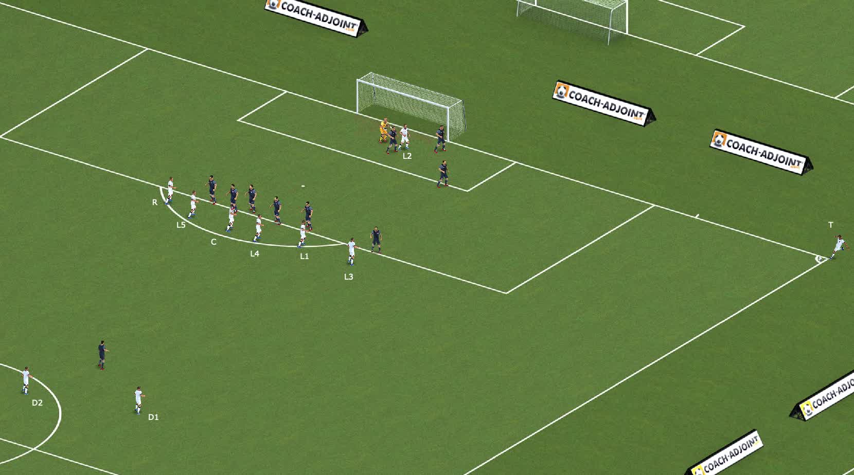Corner offensif 5 U19 Ligue USSA Vertou + postes